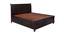 Alexander Queen Bed With Hydraulic Storage (Queen Bed Size, Dark Walnut Finish) by Urban Ladder - Front View Design 1 - 358163