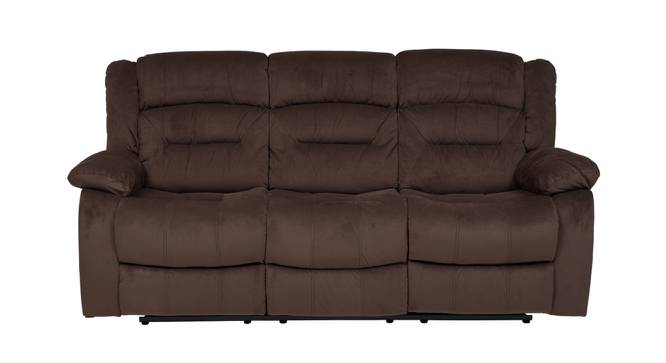 Clinton Fabric Recliner Sofa 3 Seater-Dark Brown by Urban Ladder - Front View Design 1 - 358166