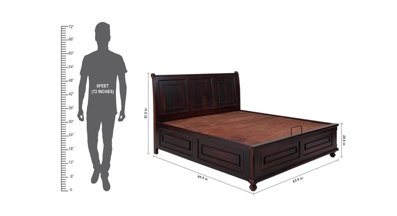 Alexander queen bed with hydraulic storage 6
