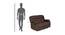 Clinton Fabric Recliner Sofa 2 Seater-Dark Brown by Urban Ladder - Design 1 Dimension - 358214