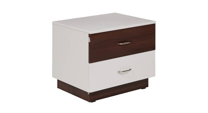 Element Bedside Table (White + Walnut) by Urban Ladder - Cross View Design 1 - 358228