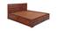 Diamond King Bed With Hydraulic Storage (Walnut Finish, King Bed Size) by Urban Ladder - Front View Design 1 - 358246