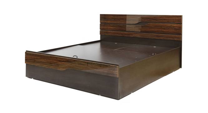 Cosmo King Bed With Storage (Walnut Finish, King Bed Size) by Urban Ladder - Front View Design 1 - 358250