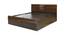 Cosmo King Bed With Storage (Walnut Finish, King Bed Size) by Urban Ladder - Front View Design 1 - 358250