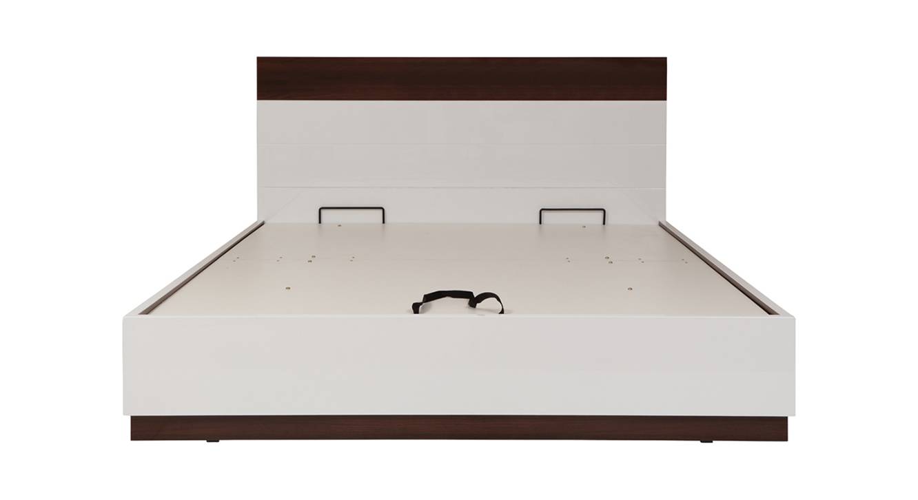 Element Engineered Wood Queen Size Hydraulic Storage Bed in Walnut