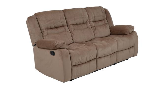 Houston Fabric Recliner Sofa 3 Seater-Light Brown by Urban Ladder - Cross View Design 1 - 358318