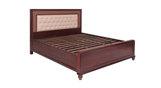 Georgia Bed With Hydraulic Storage (Walnut Finish, Queen Bed Size) by Urban Ladder - Front View Design 1 - 358324