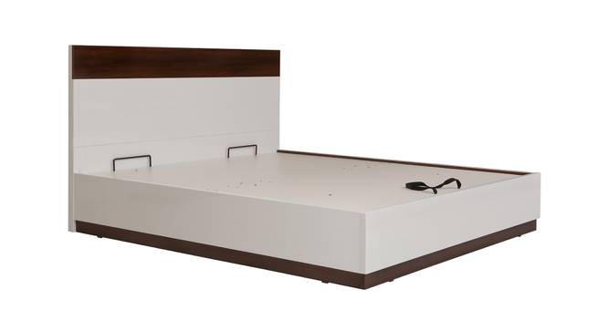 Element Queen Bed With Hydraulic Storage (Walnut Finish, Queen Bed Size) by Urban Ladder - Front View Design 1 - 358325