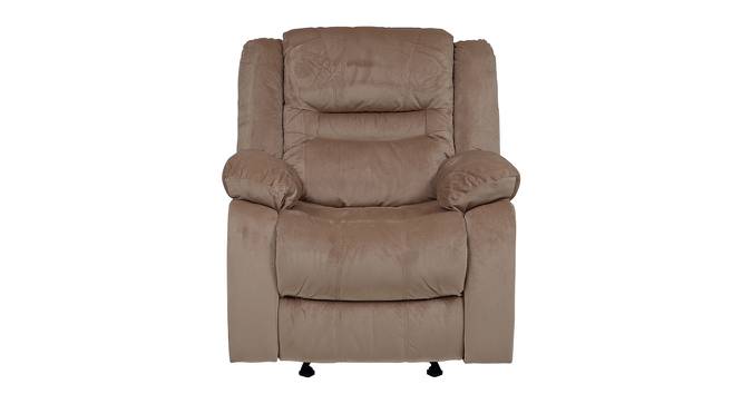 Houston Fabric Recliner Sofa 1 Seater-Light Brown by Urban Ladder - Front View Design 1 - 358328