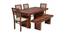 Newyork 6 Seater Dining Set (With Bench) (Brown, Brown Finish) by Urban Ladder - Cross View Design 1 - 358387