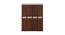 Pristina 4 Door Wardrobe (Walnut Finish, Walnut) by Urban Ladder - Cross View Design 1 - 358448