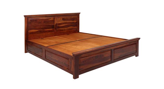 Sophia King Bed With Box Storage (Walnut Finish, King Bed Size) by Urban Ladder - Front View Design 1 - 358456