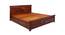 Sophia King Bed With Box Storage (Walnut Finish, King Bed Size) by Urban Ladder - Front View Design 1 - 358456