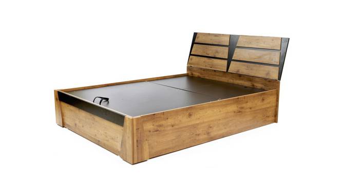 Texas King Bed With Storage (Walnut Finish, King Bed Size) by Urban Ladder - Front View Design 1 - 358525