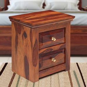 Multipurpose Table Design Sophia Solid Wood Bedside Table in Finish