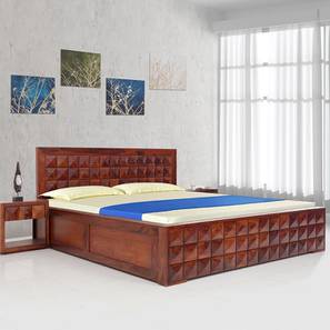 Diamond queen bed with hydraulic storage lp