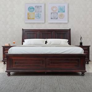 Solid wood king size bed with hydraulic storage deals