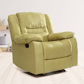 Houston new fabric recliner sofa 1 seater green lp
