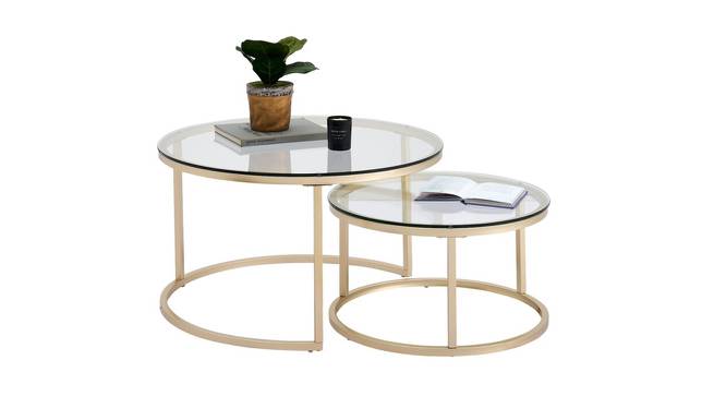 Decker Coffee Table - Gold (Gold, Powder Coating Finish) by Urban Ladder - Cross View Design 1 - 358634