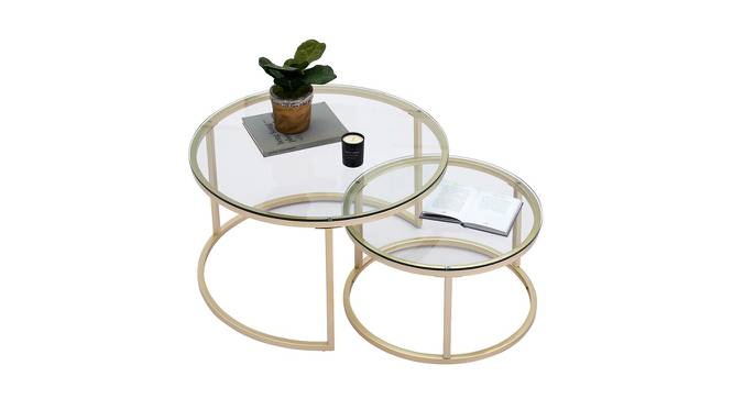 Decker Coffee Table - Gold (Gold, Powder Coating Finish) by Urban Ladder - Front View Design 1 - 358635