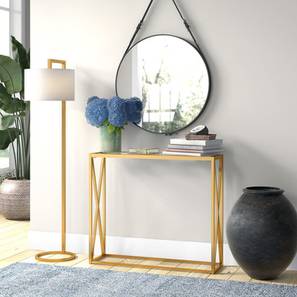 Greer console table gold lp
