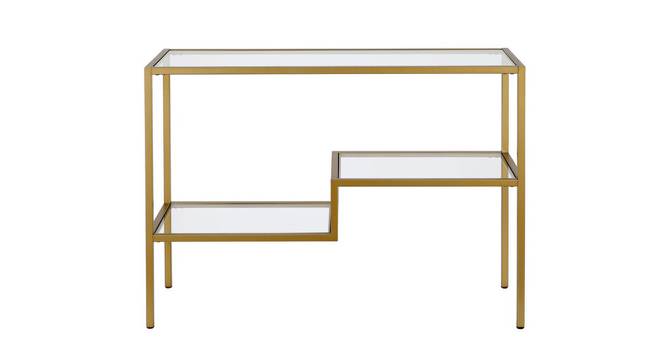Saul Console Table - Gold (Gold, Powder Coating Finish) by Urban Ladder - Front View Design 1 - 358976