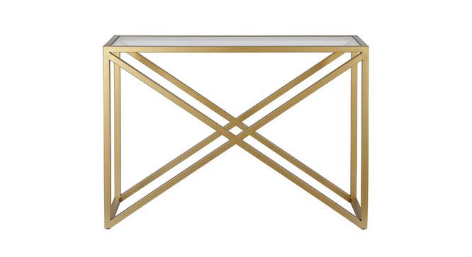Seth Console Table - Gold (Gold, Powder Coating Finish) by Urban Ladder - Front View Design 1 - 359000
