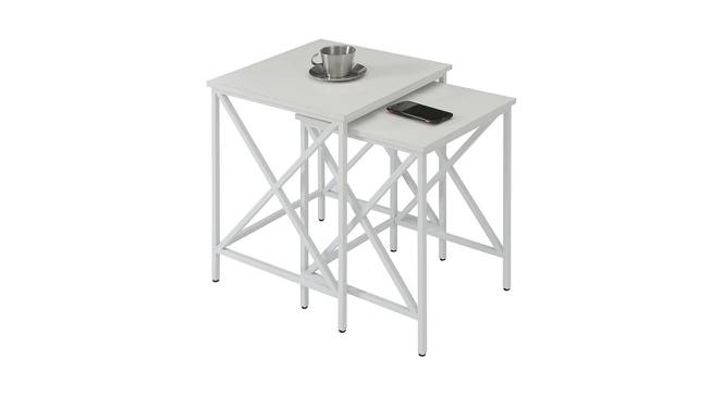 Aleda Side & End Table - White (White, Powder Coating Finish) by Urban Ladder - Cross View Design 1 - 359047