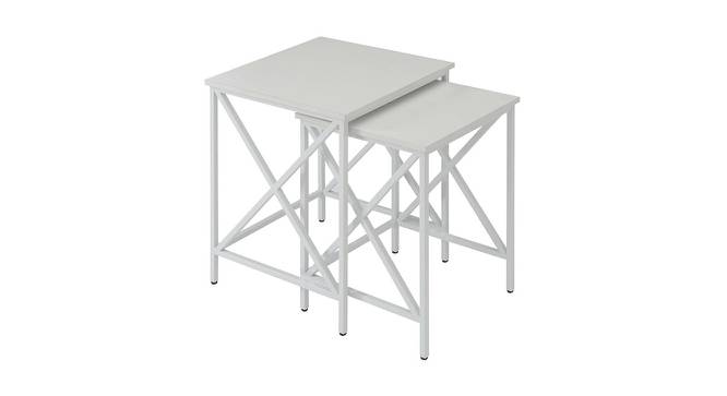 Aleda Side & End Table - White (White, Powder Coating Finish) by Urban Ladder - Front View Design 1 - 359048