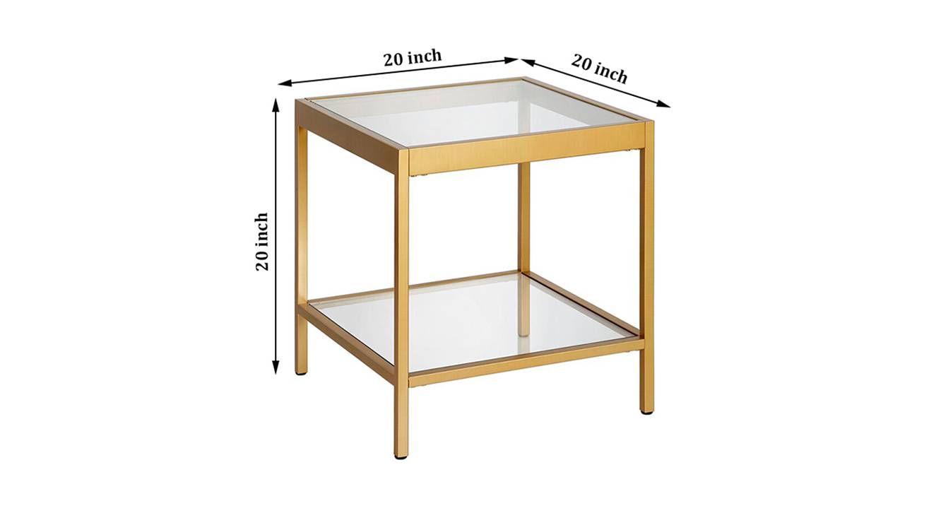 Alfy side and end table gold 6