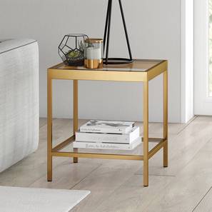Alfy side and end table gold lp