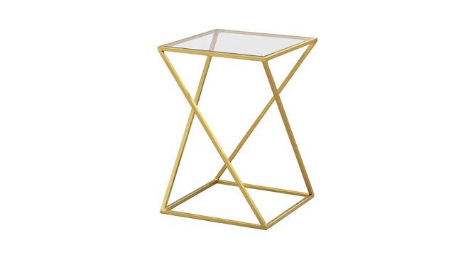 Aura Side & End Table - Gold (Gold, Powder Coating Finish) by Urban Ladder - Cross View Design 1 - 359061