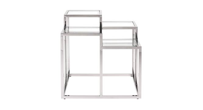 Finna Side & End Table - Silver (Silver, Powder Coating Finish) by Urban Ladder - Front View Design 1 - 359101