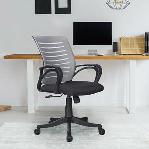 Study Chair Design Anders Fabric Study Chair in Grey Colour