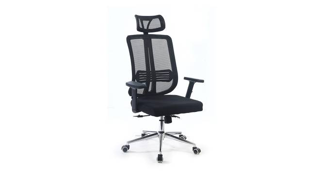 Arlo Study Chair - Black (Black) by Urban Ladder - Cross View Design 1 - 359209