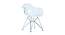 Brill Study Chair - Transparent (transparent) by Urban Ladder - Cross View Design 1 - 359220