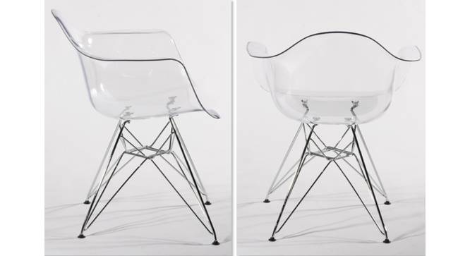 Brill Study Chair - Transparent (transparent) by Urban Ladder - Front View Design 1 - 359221