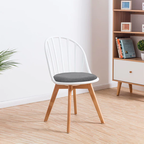 Study Chair Design Esposito Leatherette Study Chair in White Colour