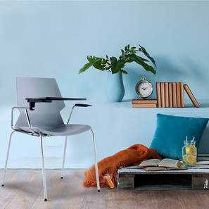 Study In Chikkatirupati Design Hayley Fabric Study Chair in Grey Colour