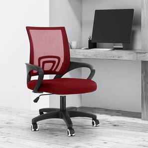 Study Chair Design Teana Fabric Study Chair in Marron Colour