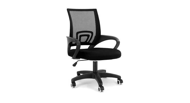Teana Study Chair - Black (Black) by Urban Ladder - Cross View Design 1 - 359337