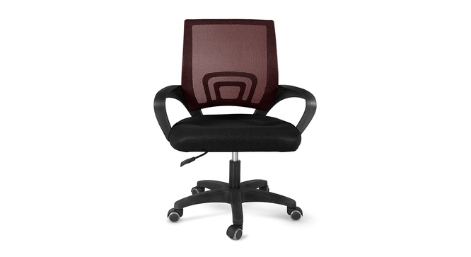 Teana Study Chair - Maroon (Marron) by Urban Ladder - Cross View Design 1 - 359348