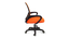 Teana Study Chair - Orange (Orange) by Urban Ladder - Rear View Design 1 - 359355