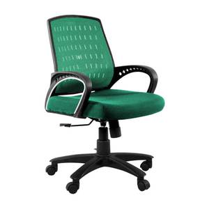 Study Chair Design Vesta Fabric Study Chair in Green Colour