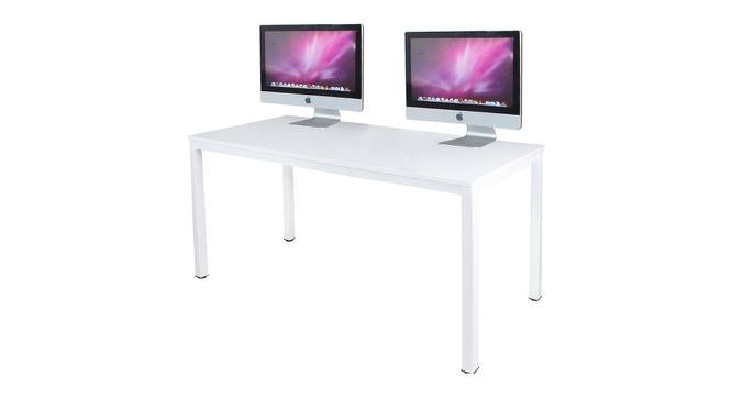 Diezel Study Table - White (White, Wood Finish) by Urban Ladder - Cross View Design 1 - 359424