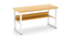 Niam Large Study Table - White (White, Wood Finish) by Urban Ladder - Front View Design 1 - 359459