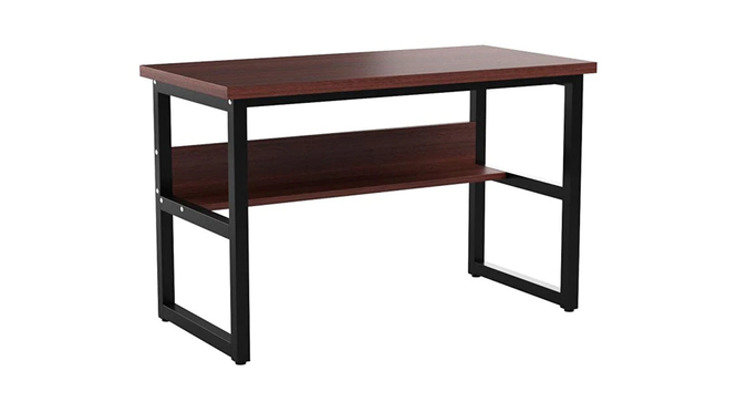 Niam Small Study Table - Black (Black, Wood Finish) by Urban Ladder - Front View Design 1 - 359469