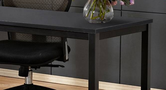 Sonny Study Table - Black (Black, Wood Finish) by Urban Ladder - Front View Design 1 - 359487