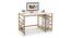 Tux Study Table - White And Golden (White, Powder Coating Finish) by Urban Ladder - Cross View Design 1 - 359507