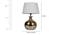 Dale Table Lamp (Brass Base Finish, Cotton Shade Material, White Shade Color) by Urban Ladder - - 